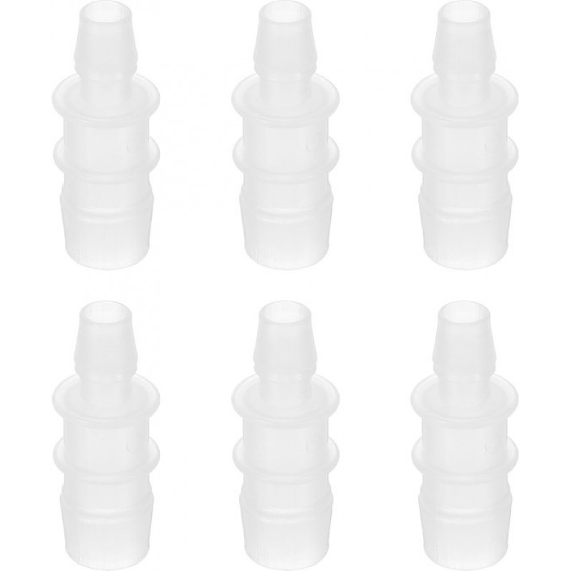 Schlauchverbinder Mit Widerhaken, 6er-set Schlauchverbinder Für Schläuche Mit 5/8" Bis 3/8" Innendurchmesser, Kunststoffverbinder, Adapter Für Luft, Wasser, Kraftstoff, Gas Und Aquarienwasser, Weiß