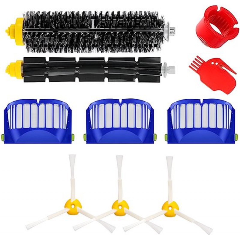 Zubehörset Kompatibel Mit Dem Irobot Roomba 600 Saugroboter: Enthält Hepa-filter, Eine Walze, Seitenbürsten, Reinigungspads Und Staubbeutel. Teile