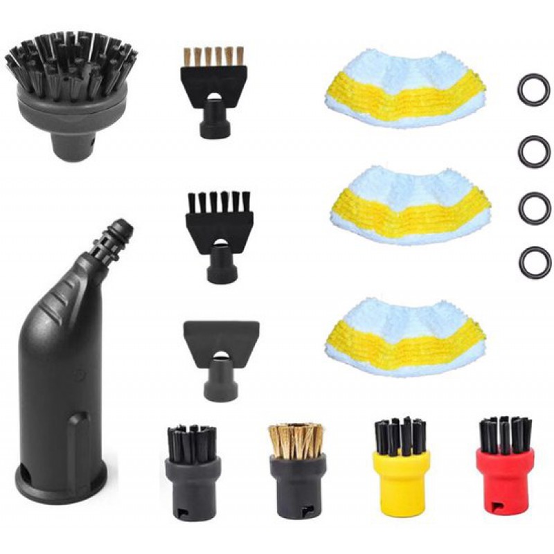 Ersatzteile Für Dampfreiniger – 12er-packung, Kompatibel Mit Zubehör Für Kärcher Easyfix Sc1, Sc2, Sc3, Sc4 Und Sc5 Dampfreiniger – Set Mit Runden Bürstendüsen