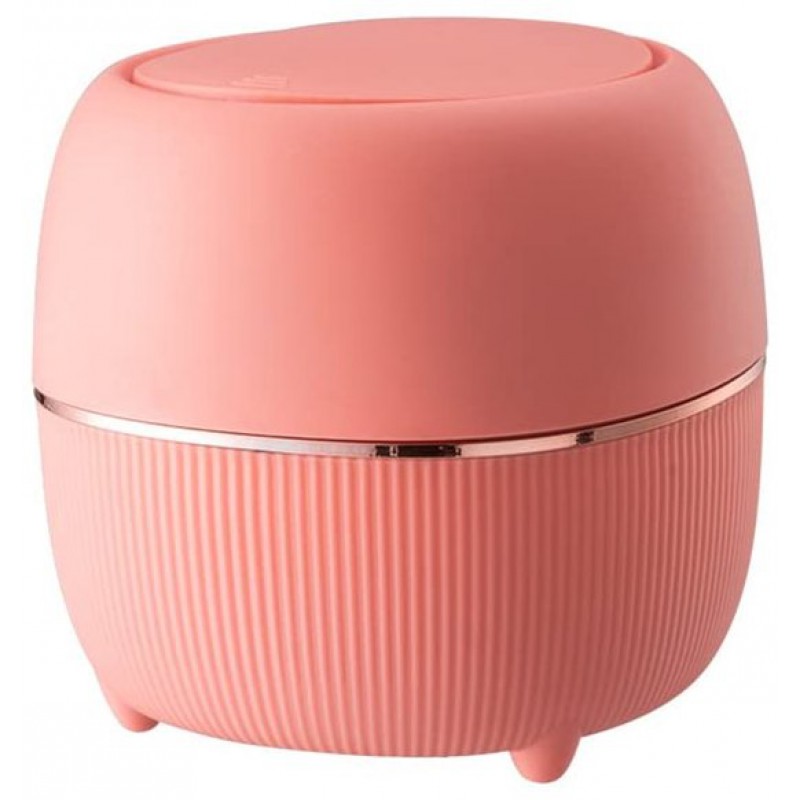 Mülleimer Mit Deckel – 4 Liter – Kleiner Kunststoff-tischeimer Für Küche, Büro, Bad Oder Andere Räume – 16 X 15 Cm – Rosa