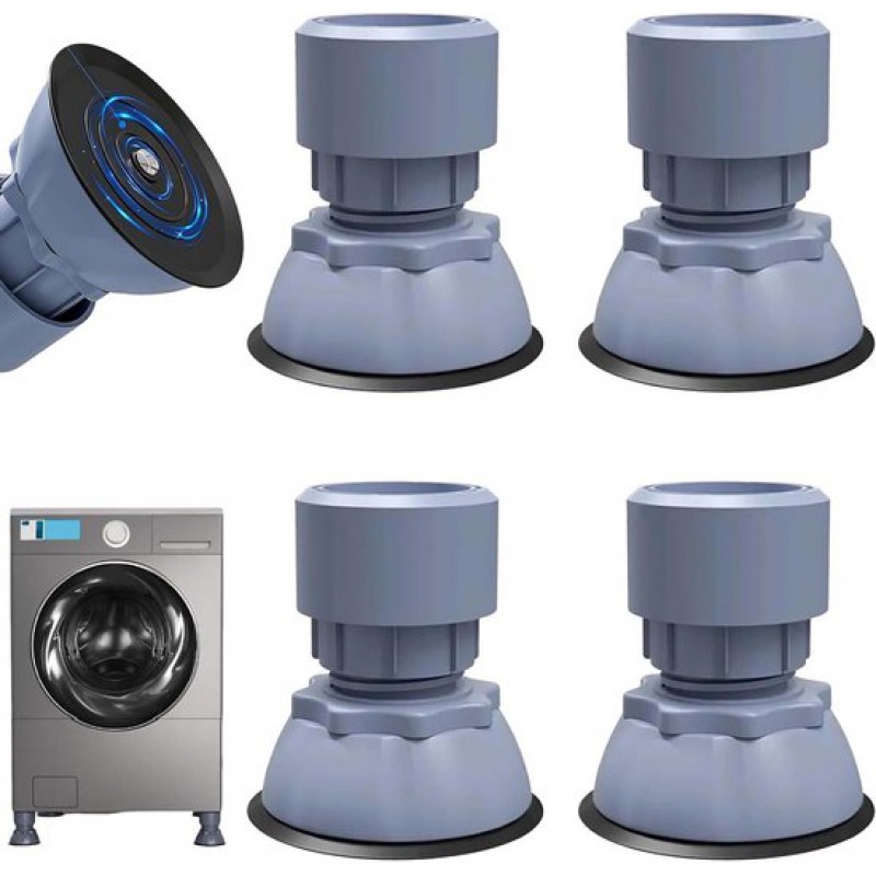 Universelle Gummifüße Für Waschmaschinen – 4er-set, Verstellbar, Vibrationsdämpfend Und Für Stabile Möbelstabilität, 10–12 Cm