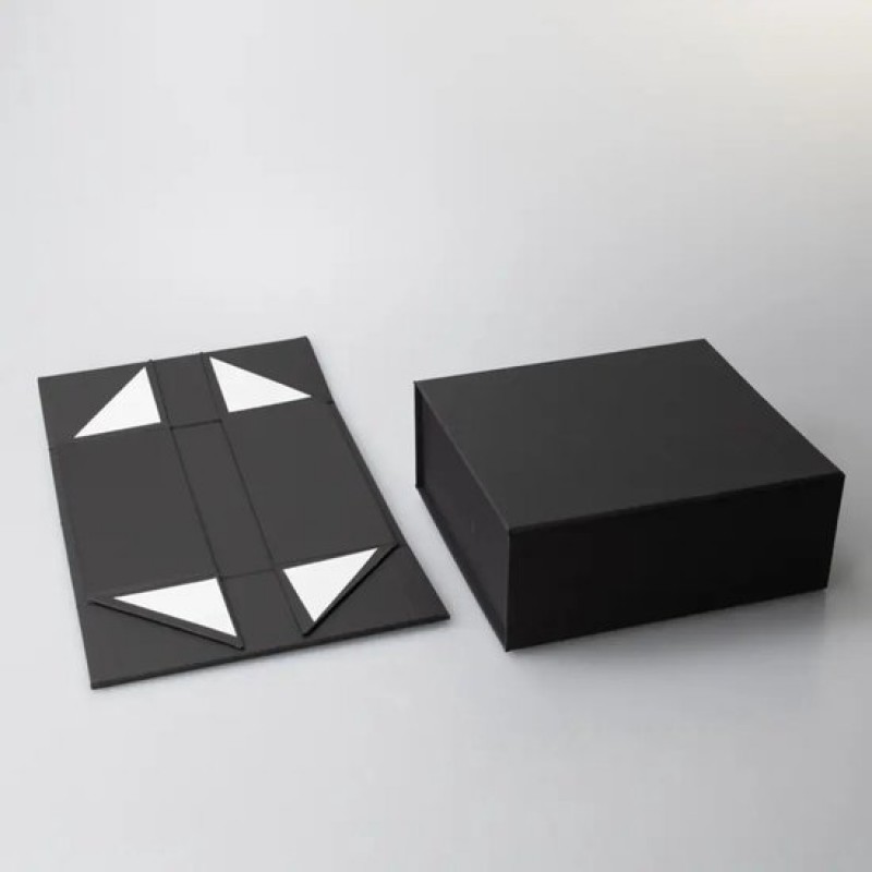 Geschenkbox – Schwarz – 28 X 20 X 9 Cm – Faltbox – Laminierter Karton – Magnetverschluss – Verpackung