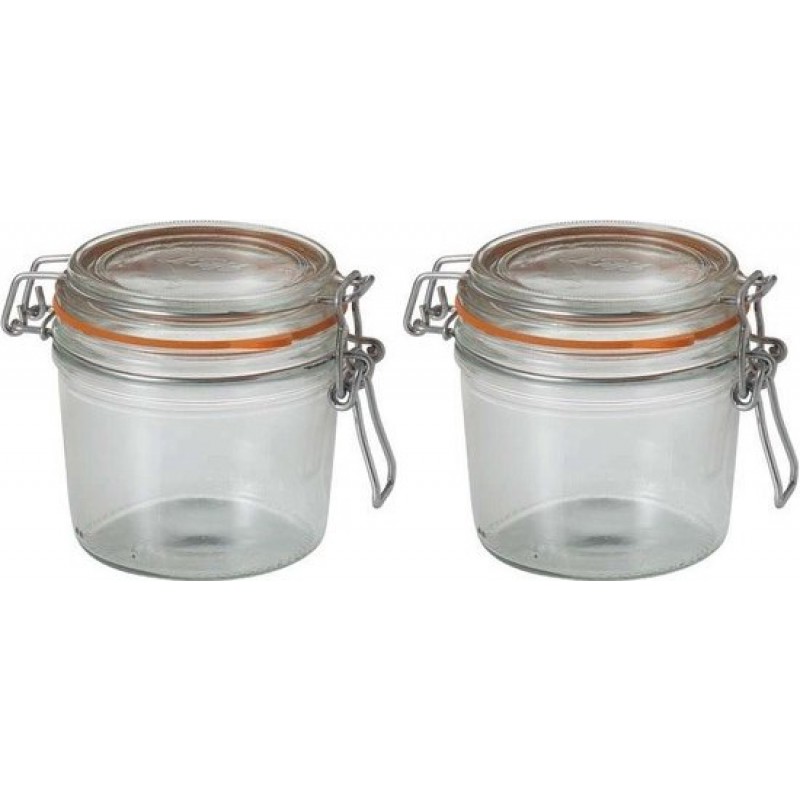 Vorratsgläser – 2x – Glas – Transparent – 10 X 8,5 Cm – 350 Ml