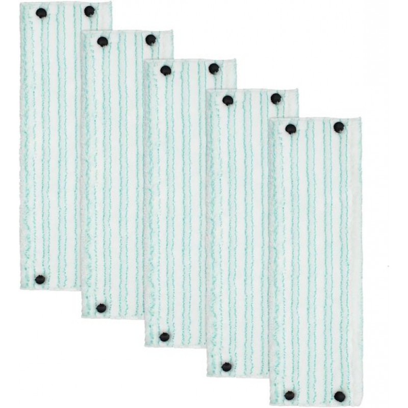 5 Mikrofaser-wischmopptücher, Kompatibel Mit Dem Leifheit M Wischmopp – Waschbare Und Wiederverwendbare Tücher – 42 X 15,5 Cm – Weiß