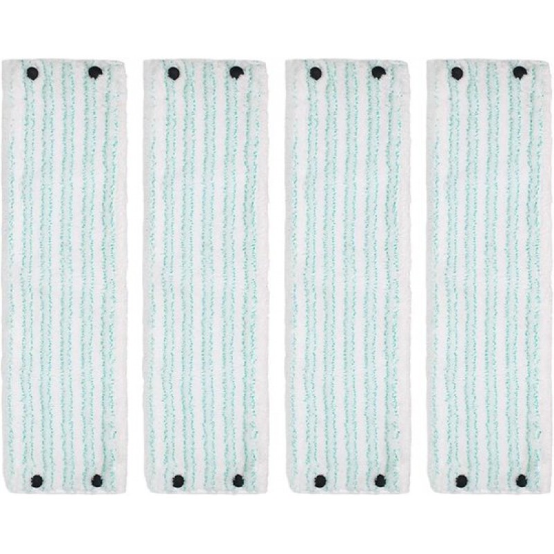 4 Mikrofaser-wischmopptücher, Kompatibel Mit Dem Leifheit M Wischmopp – Waschbare Und Wiederverwendbare Tücher – 42 X 15,5 Cm – Weiß