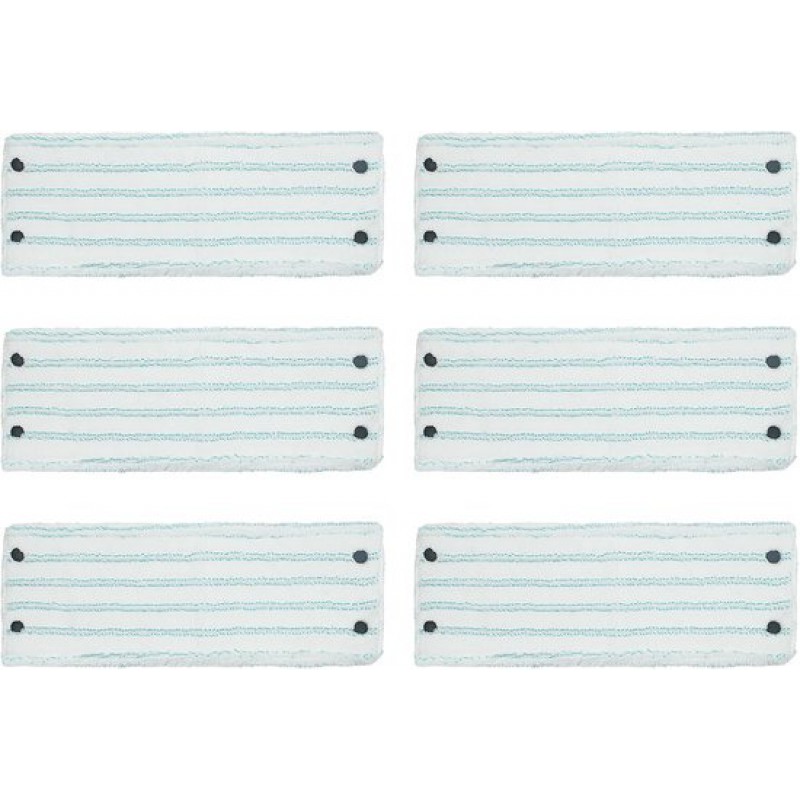 6 Mikrofaser-besenpads, Kompatibel Mit Dem Leifheit M Besen – Waschbar Und Wiederverwendbar – 42 X 15,5 Cm – Weiß