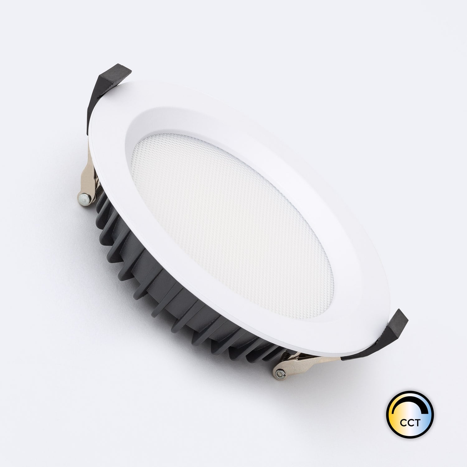 Led Downlight Einbaustrahler Rund Aero 130 Lm/w Mikroprismatisch Weiß 4000k - 5000k - 6000k Lifud Wählbar (neutral-kalt) 13 W 110 Mm