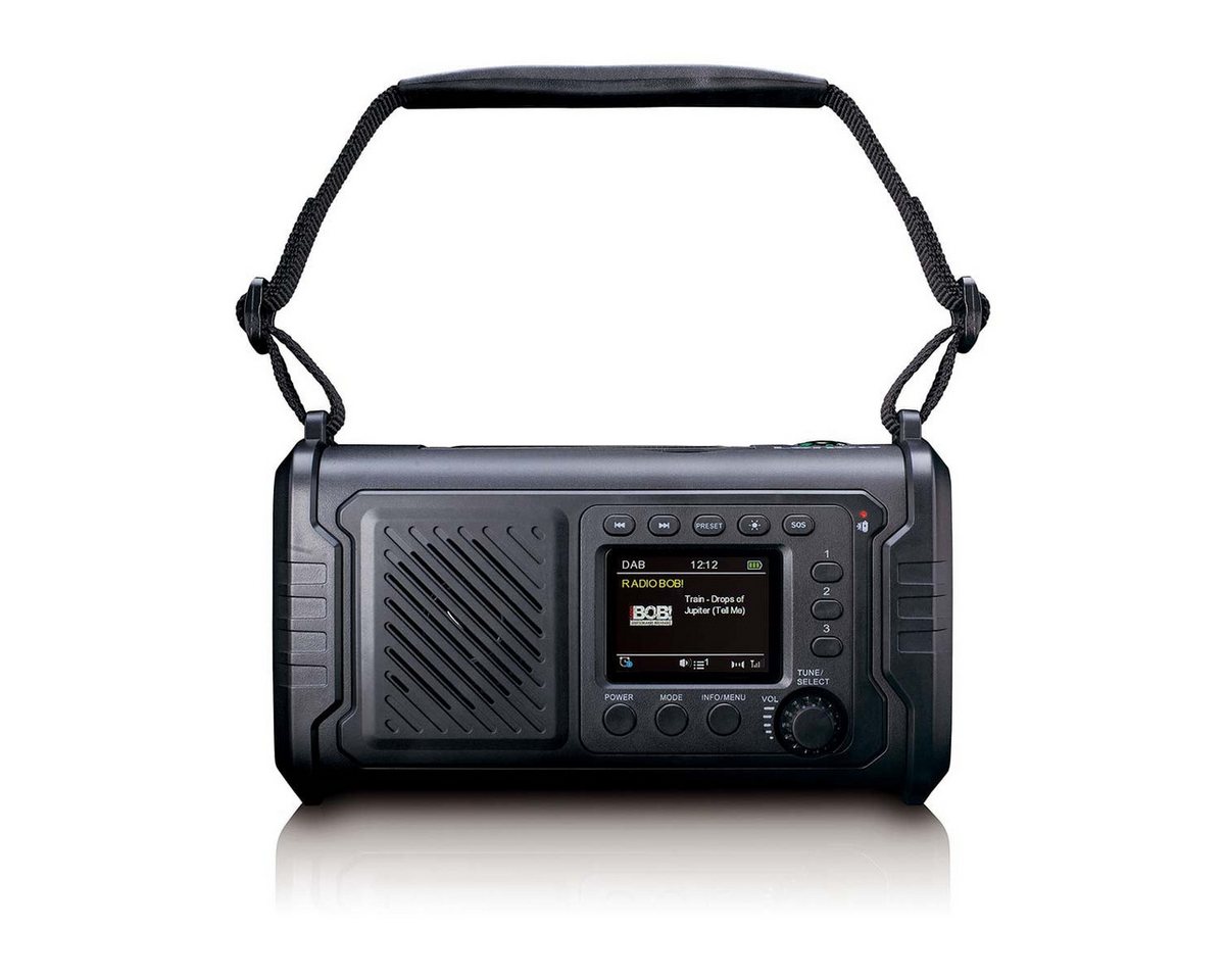 Lenco Pdr-055bk Akku-radio Dab+, Fm Bluetooth®, Dab+, Notfallradio, Ukw, Usb Handkurbel, Taschenlam