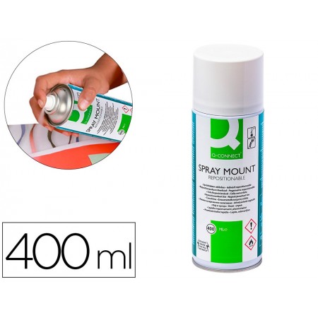 Pegamento Q-connect Spray Quick Mount Adhesivo Reposicionable 400 Ml