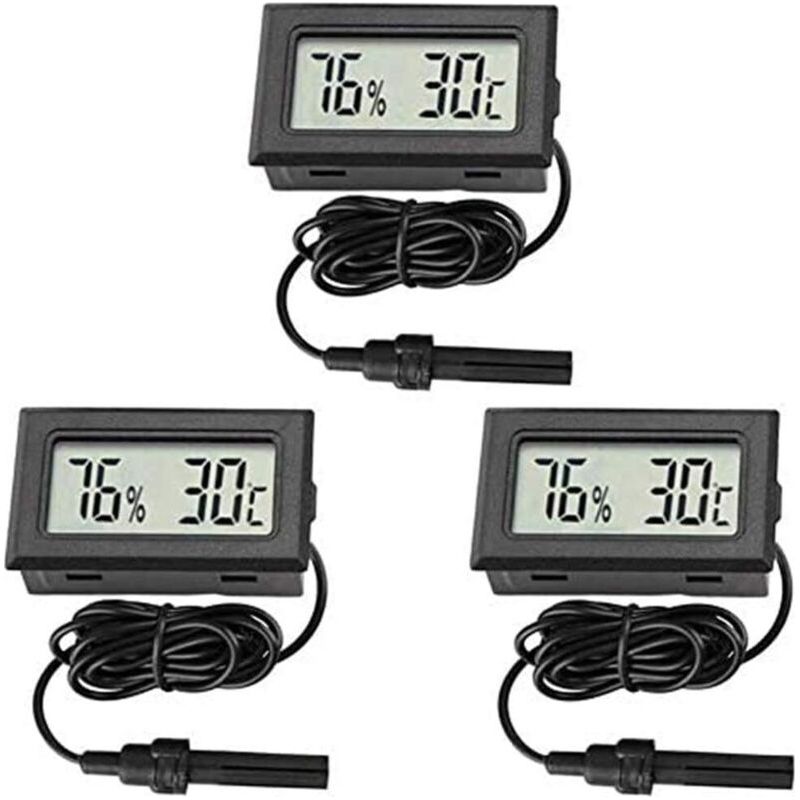 Kompaktes Digitales Thermometer Und Hygrometer – Messbereich -50 °c Bis +70 °c – Genauigkeit ±1 °c – Lcd-anzeige Für Aquarien Und Reptilien