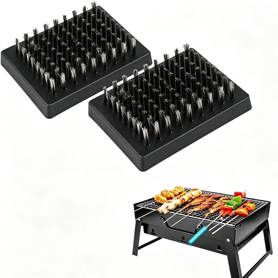 2-teiliges Grillbürsten-set, Grillreinigungsbürste, Grillbürsten, Edelstahl-grillbürste, Zur Reinigung Des Grills
