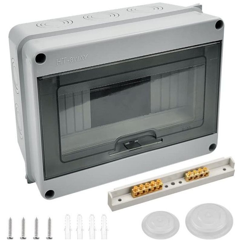 Ip65 Wasserdichtes Elektrogehäuse, 8 Module – Abs-anschlussdose 200 X 155 X 110 Mm – Schnelle Installation In Feuchten Umgebungen