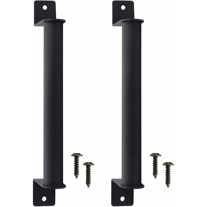 Set Mit 2 Robusten Scheunentürgriffen Inklusive Schrauben, Schwarz, Für Holzschiebetüren