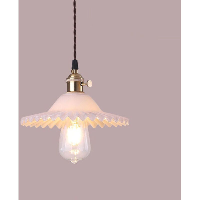 Vintage-industrie-pendelleuchte Aus Glas – Schirm Ø 22 Cm – E27-fassung – Spannung 110–240 V – Kabellänge 60 Cm – Einfache Montage