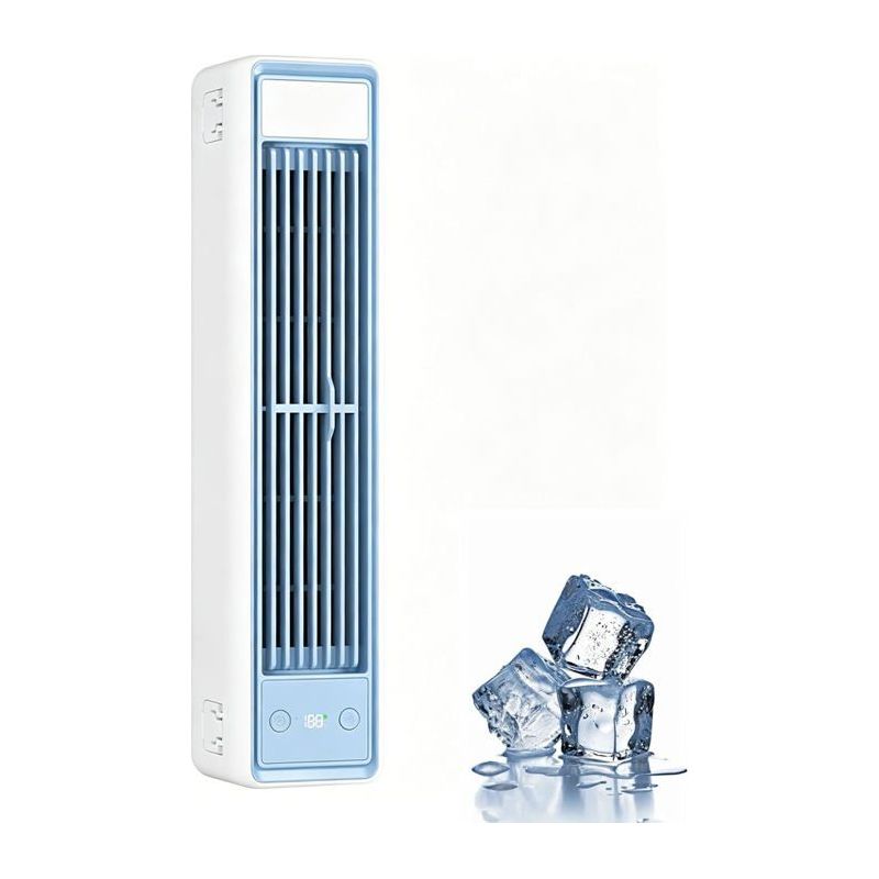 Oszillierender Turmventilator Mit Fernbedienung, 80 Cm, Ohne Rotorblätter, Usb-anschluss, 3600-mah-akku, 3 Geschwindigkeitsstufen, Kleine Klimaanlage Fürs Schlafzimmer