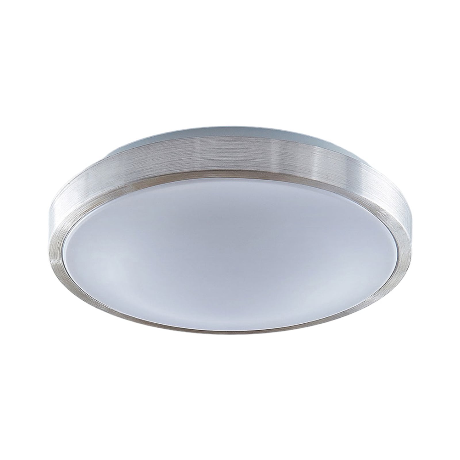 [neuwertig] B-ware Lindby Deckenlampe Deckenleuchte Emelie Led Lampe Leuchte Warmweiß Ø42cm Silber
