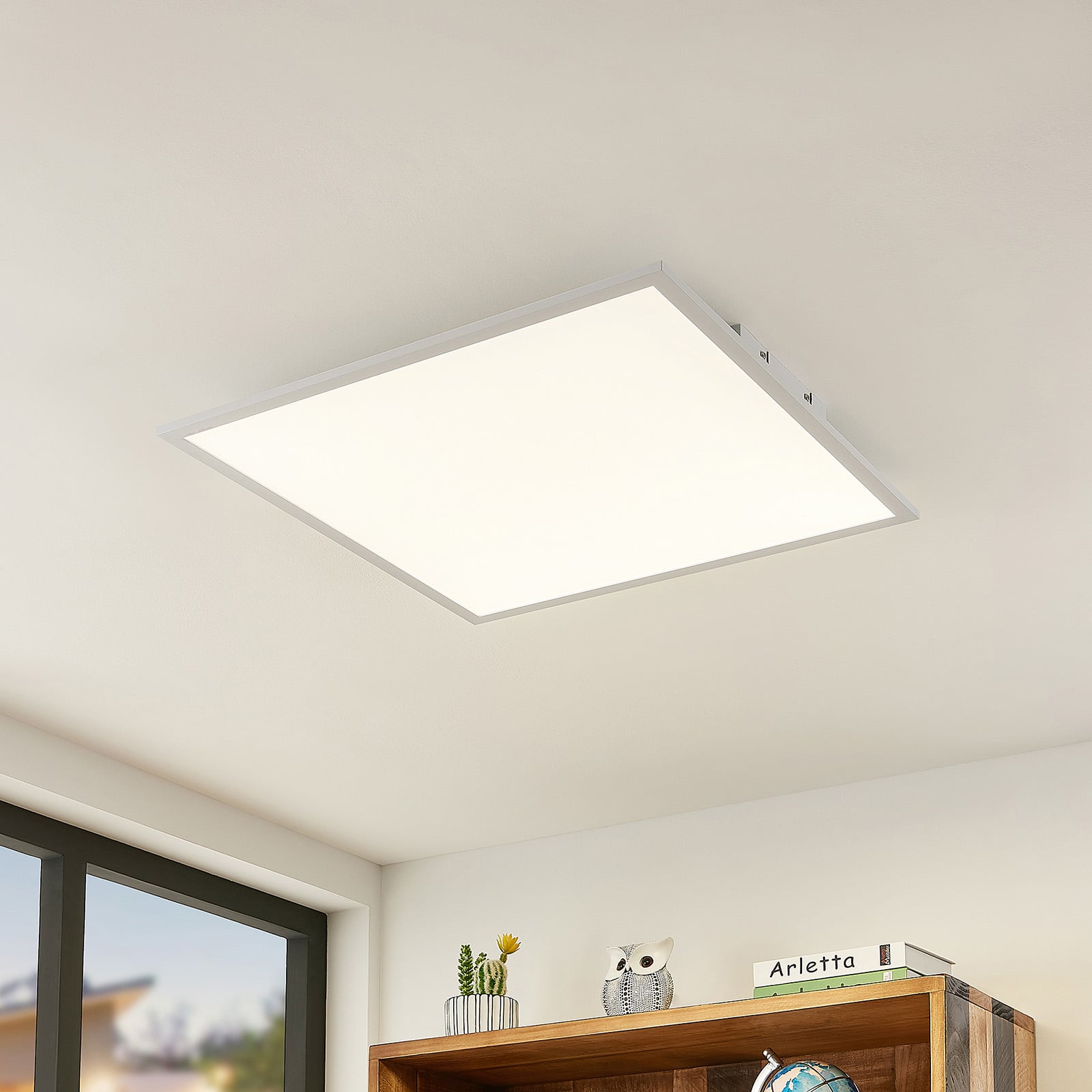 [gebraucht] B-ware Lindby Led-panel Quais Deckenleuchte Lampe Leuchte 4000k Weiß 60x60cm Ip20