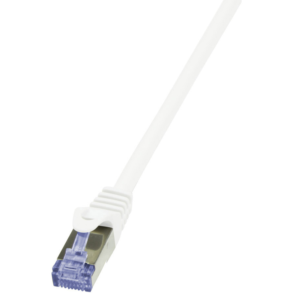 Primeline Patchkabel, Lan-kabel, Netzwerkkabel, Patchkabel, Cat.7, S/ftp, Weiß, 2 M