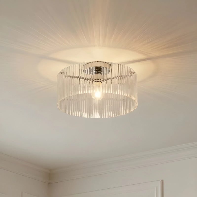 [gebraucht] B-ware Meritt Deckenleuchte Deckenlampe Led Lampe Leuchte Chrom Klar Ø40cm Glas