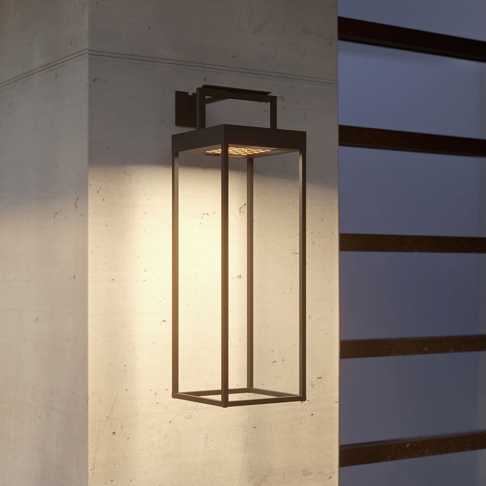 [gebraucht] B-ware Lucande Gartenleuchte Außenleuchte Lynzy Led Dimmbar Schwarz 58cm Ip65 Metall