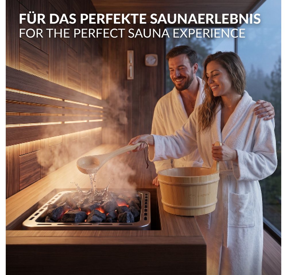 Luxebath Sauna Zubehör Set, Holzeimer Und Saunakelle, Saunaset Als Geschenk Bild 2