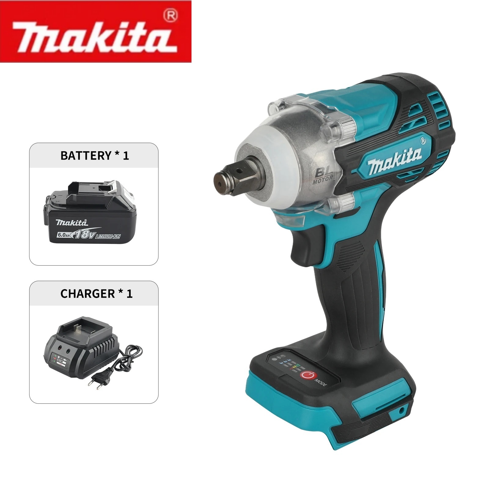Makita Dtw300 Avvitatore Ad Impulsi 18v 1/2" 330 Nm Brushless Per Auto - Con Batteria