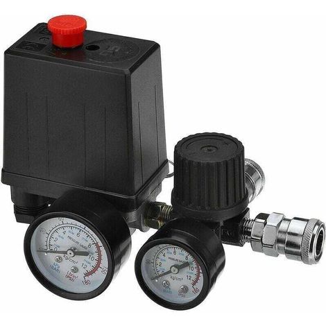 Druckschalter Kompressor 230v / 380v - 4-wege / 1-wege Pressostat Mit Manometer Und Druckminderer