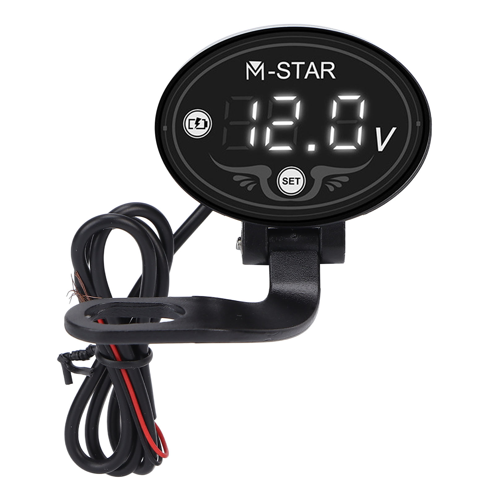 9–24 V Led-digitalvoltmeter Für Motorräder, Intelligent, Wasserdicht, Hochpräzise, Mit Abs-batterieüberwachung Für Sicheres Fahren