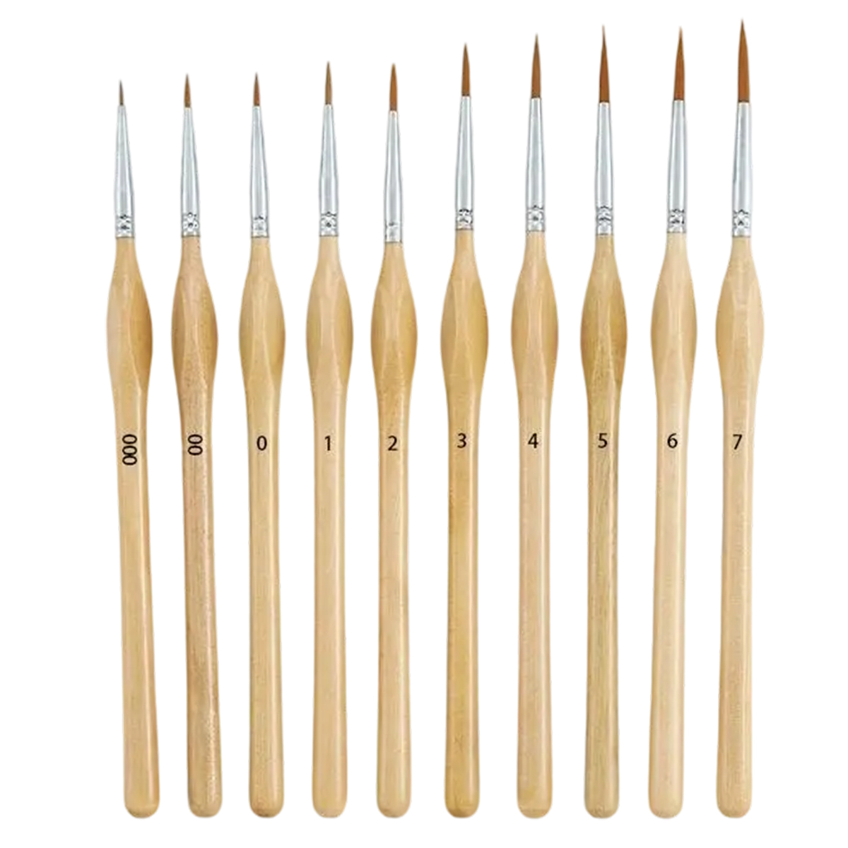 Feiner Pinsel Mit 10 Dreiecken Für Hakenstifte, Ideal Zum Malen, Zeichnen Von Linien Und Künstlerischen Zeichnungen, Für Schüler.