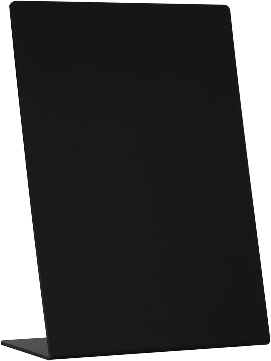 A5 Tischaufsteller – 1 Stück – Schwarzes Polystyrol In Schieferoptik – Stabiler Standfuß Für Wassermarkierer – Für Gastronomie Und Veranstaltungen – Größe: 21 X 14,8 Cm