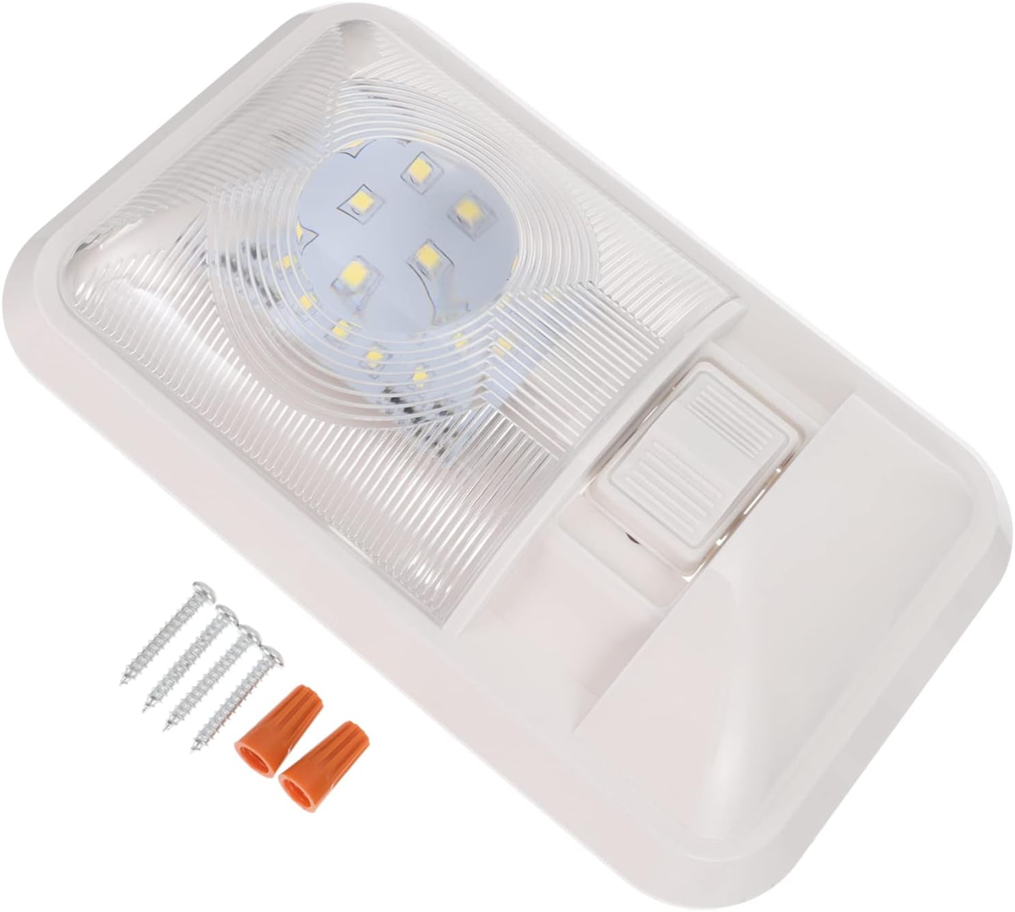 12-v-led-deckenleuchte – 1 Stück – Abs-linse – Innenbeleuchtung – Wohnmobil Und Anhänger
