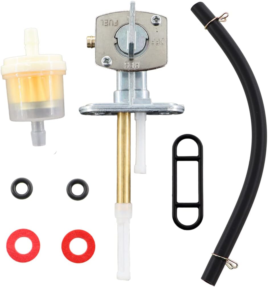 Benzinhahn – 1 Stück – Metall – Kraftstofffilter – Yamaha Kawasaki Atv – Schwarz