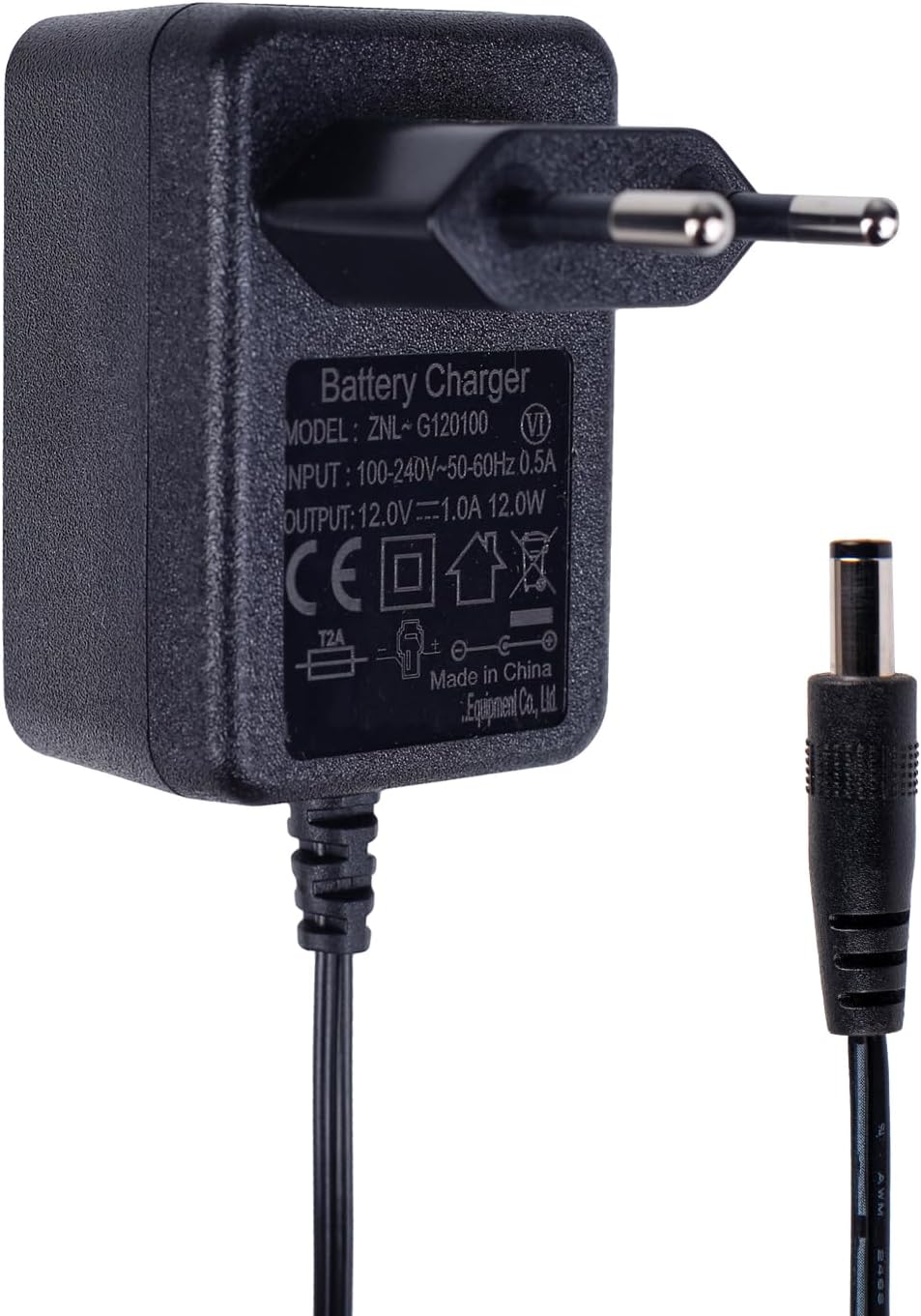 12v – 1a Ladegerät – Kunststoff – Für Kinderfahrzeuge – Bleiakku – 2,1-mm-stecker