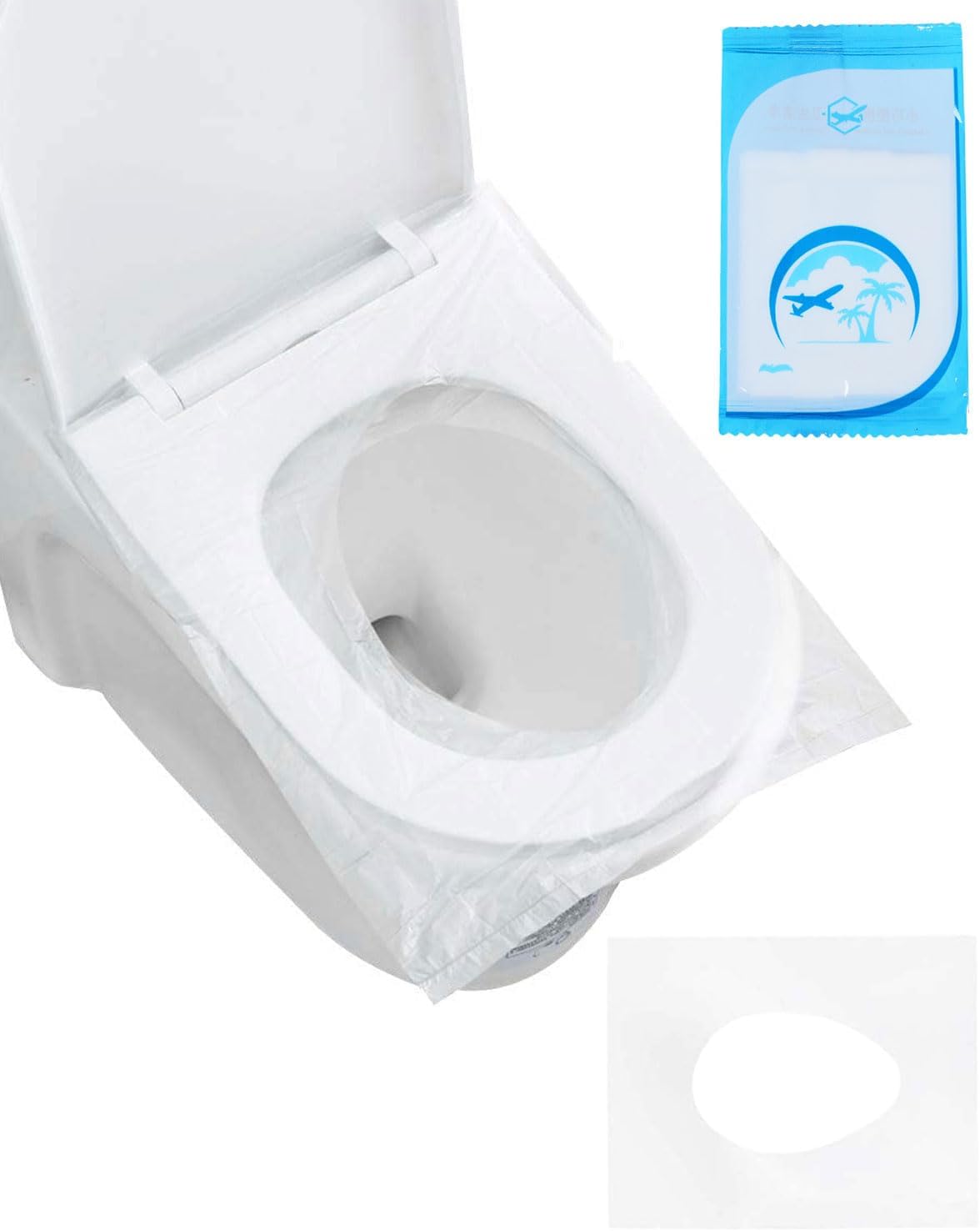 Einweg-toilettensitz – 10er-pack – Antibakterieller Kunststoff – Wasserdicht Und Tragbar – Für Reisen, Camping Und Öffentliche Toiletten – 40 X 48 Cm