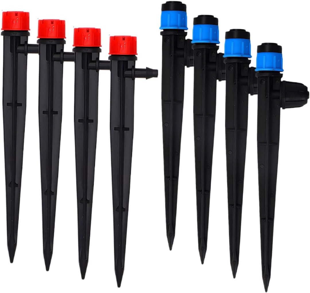 Tropfbewässerung – 8 Stück – Kunststoff – 360° Verstellbarer Durchfluss – Für Garten- Und Gewächshaustöpfe – 4–7 Mm Schlauchdurchmesser