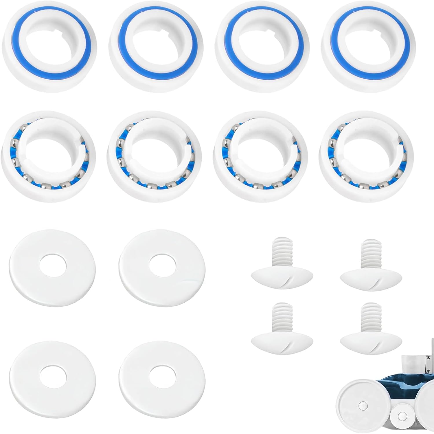Reparaturset Für Poolroboter – 16-teilig, Kompatibel Mit Polaris 280/180 – Lager, Schrauben, Unterlegscheiben