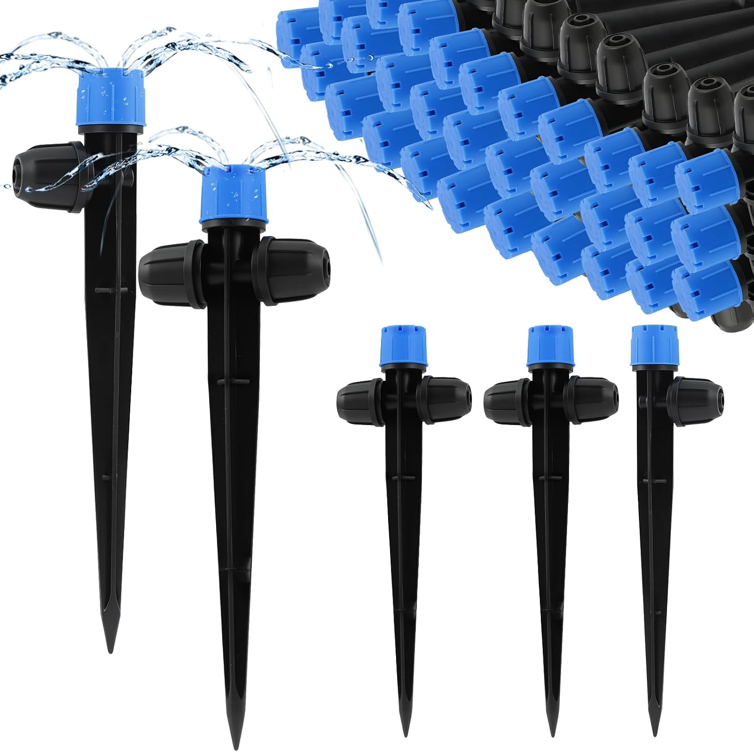 Tropfbewässerungs-emitter – 35er-pack – Kunststoff – 360° Verstellbar – Garten Und Gewächshaus – Blau
