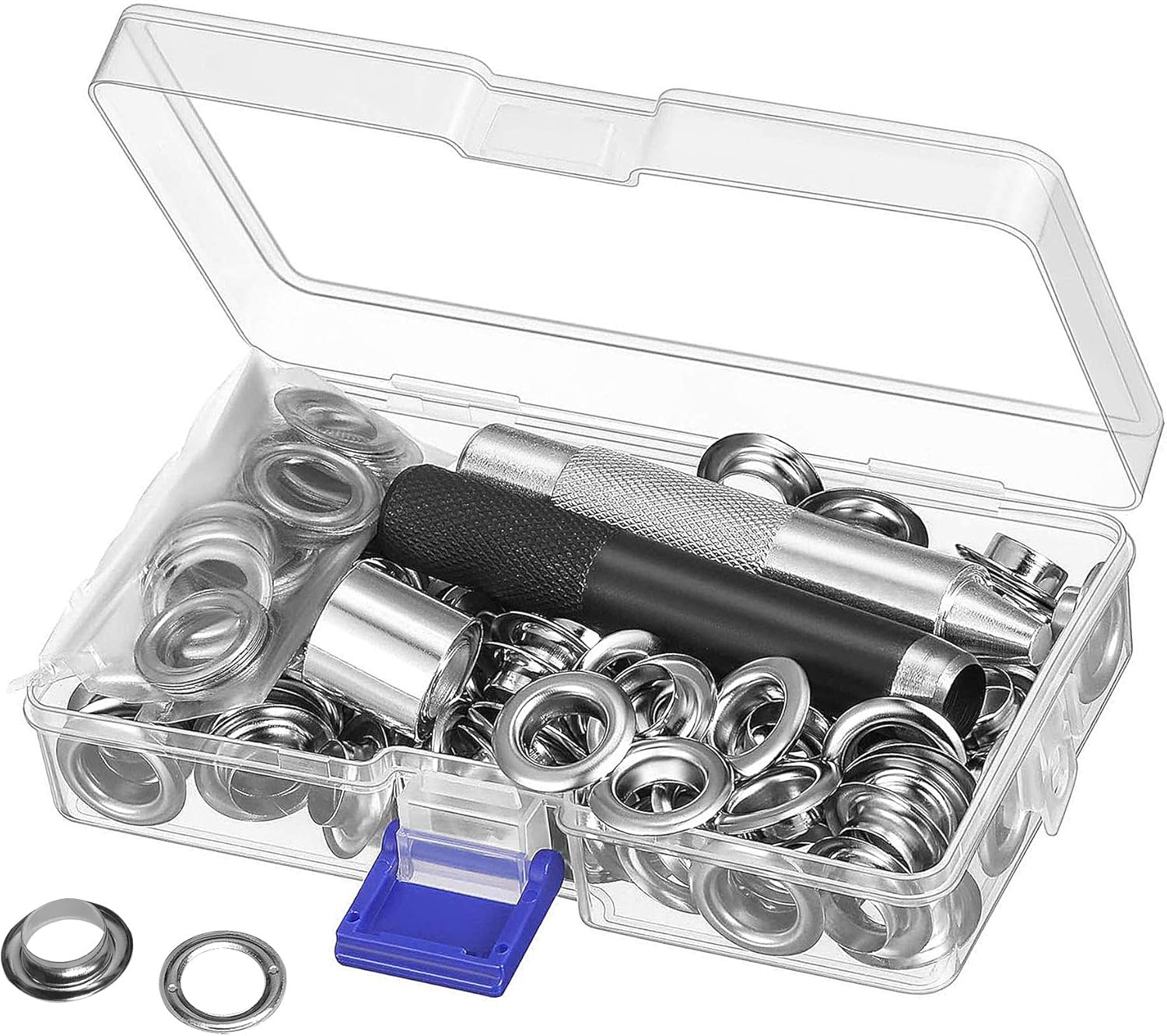 12-mm-metalösen-set – 100 Stück – Verzinkter Stahl – Stanzwerkzeug – Für Planen, Segeltuch Und Zelte