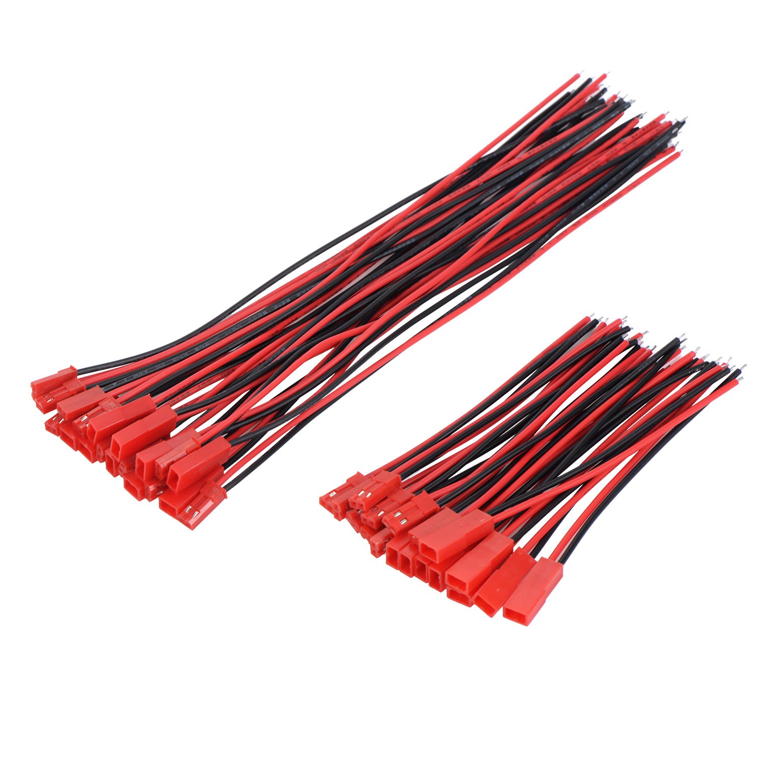 Jst-stecker – 20 Paare – Pvc Und Metall – 2-polig, 22 Awg – Led Und Rc – 10,2 Cm Und 15,2 Cm