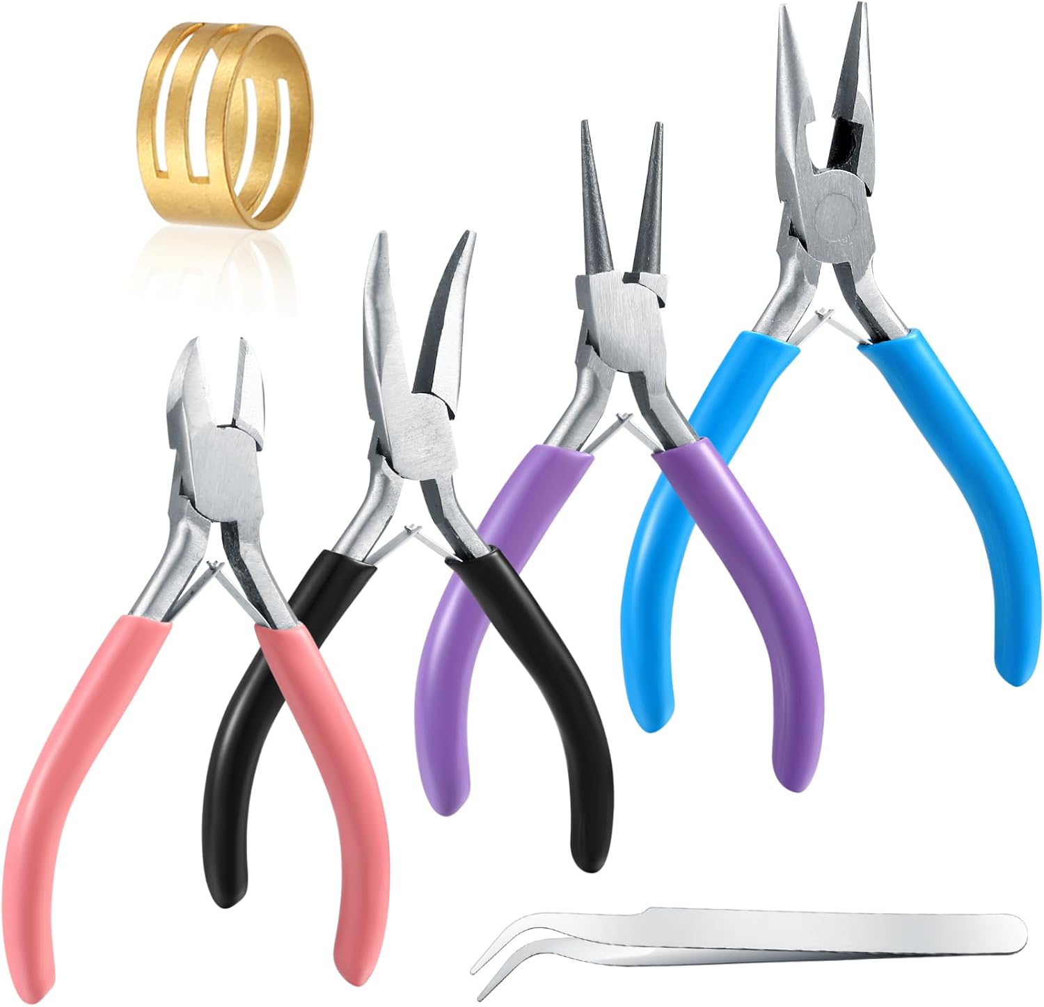 4-teiliges Schmuckzangen-set – Edelstahl – Spitzzange Und Langzange – Drahtschneider Und Ringöffner – Basteln Und Reparieren