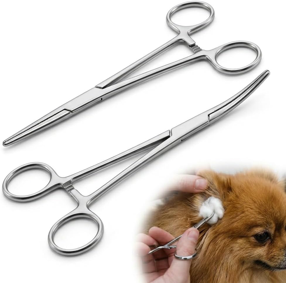 Kocher Zange – 2er-set – Edelstahl – Selbstverriegelnder Mechanismus – Für Tierpflege Und Heimwerkerarbeiten – 12,5 Cm