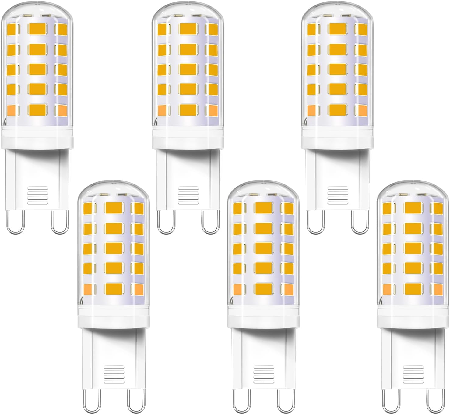 G9 Led-lampe 4w – 6er-pack – Warmweiß 2700k – 400 Lumen – Nicht Dimmbar – Für Kronleuchter Und Wandleuchten