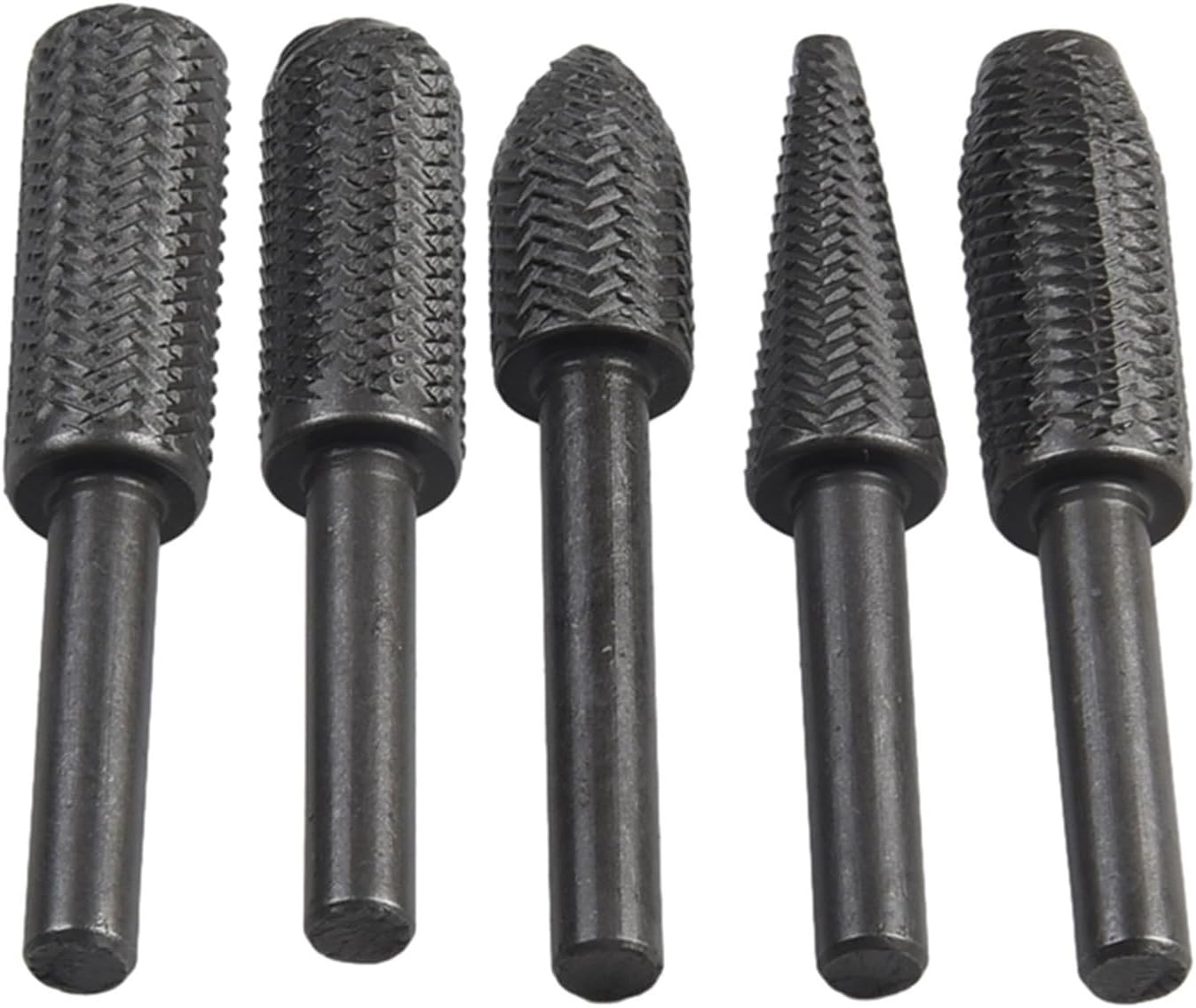 Rotationsfräser – 5er-set – Gehärteter Stahl – Zum Schleifen Von Metall, Holz Und Kunststoff – 6 Mm Schaft – 11 Mm Durchmesser