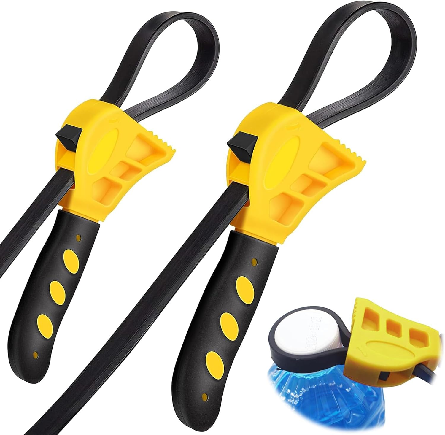 Gurtschlüssel – 2-teilig – Kunststoff – Verstellbar Von 15 Bis 20 Cm – Ölfilter Und Pvc-schlauch