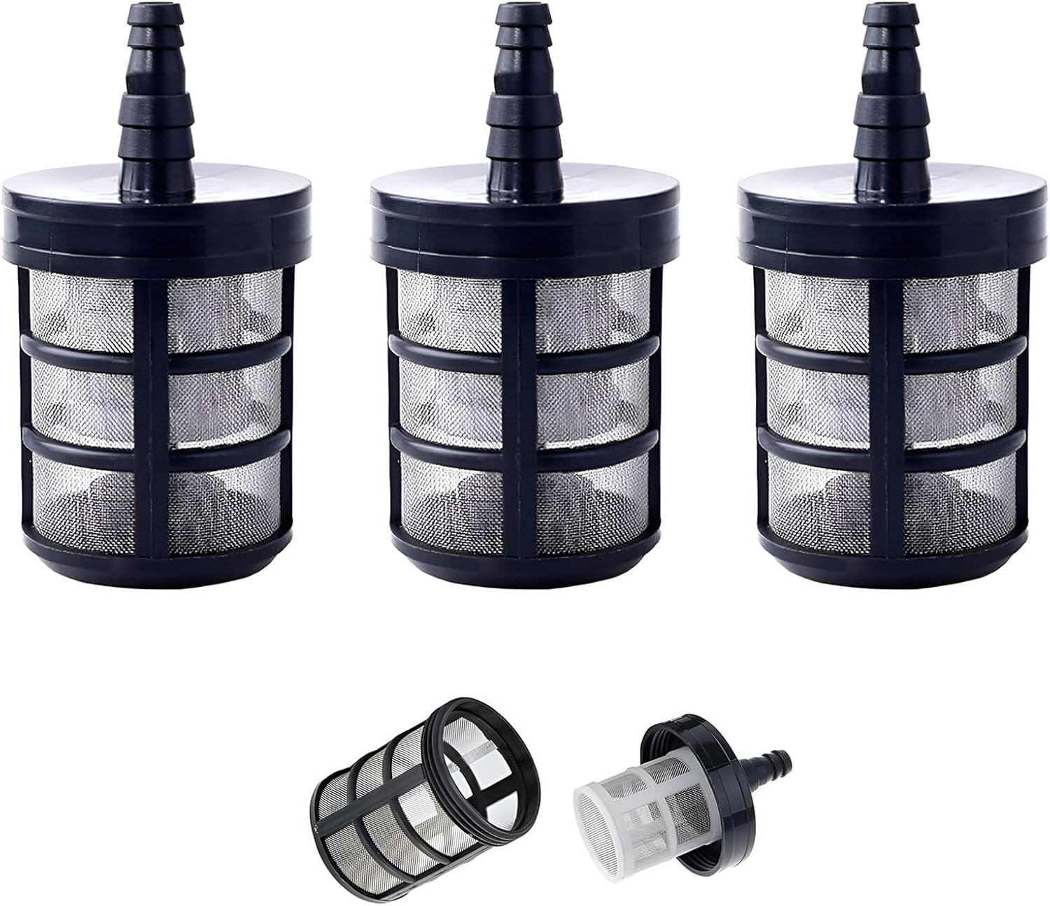Pumpenfilter-sieb – 3-teilig – Edelstahl – Doppellagig – Für Sprühgeräte Und Garten – Grau