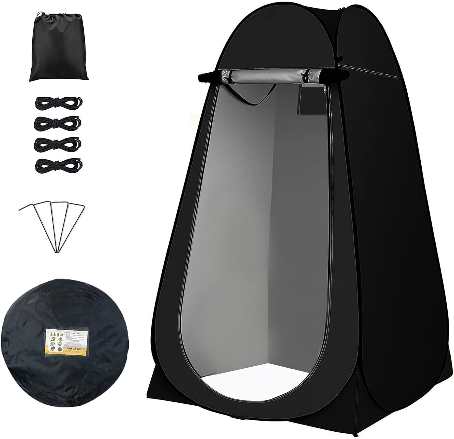 Pop-up-toilettenzelt – 1 Stück – Wasserdichtes Polyester – Sofortiger Sichtschutz – Camping, Wandern, Strand – 109 X 109 X 190 Cm
