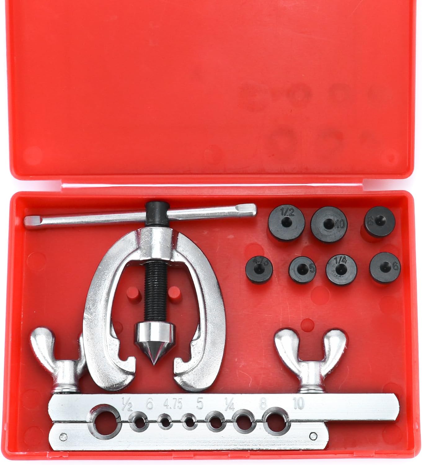 Rohraufweitwerkzeug – 1 Set – Stahl – 7 Metrische Und Zöllige Größen – Für Kupfer, Aluminium Und Eisen – Aufbewahrungsbox