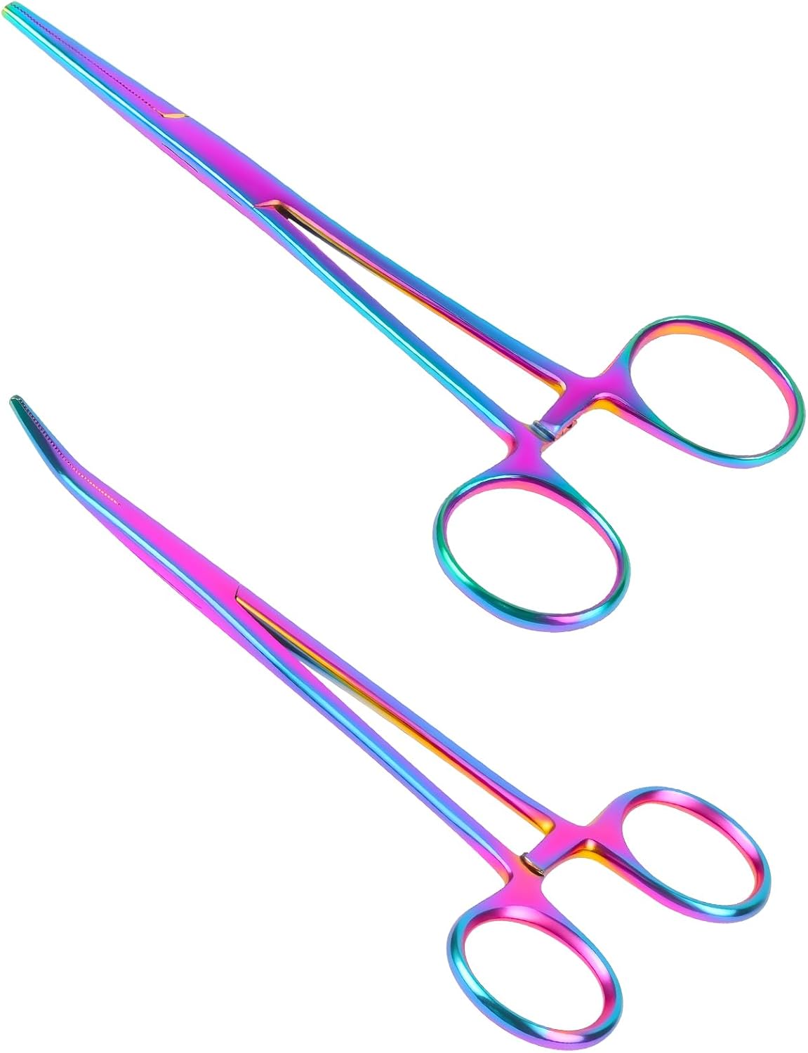 Klemmzange – 2er-set – Edelstahl – Gerade Und Gebogene Backen – Angeln Und Heimwerken – 14 Cm