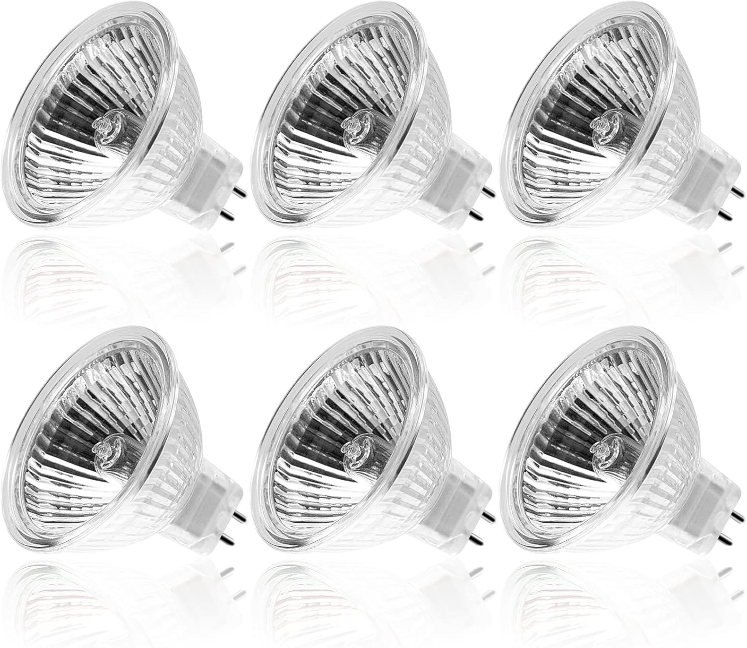 Mr16 Gu5.3 Halogenlampe – 6er-pack – 50 W, 12 V – Dimmbar, 500 Lm – Warmweiß (2700 K)