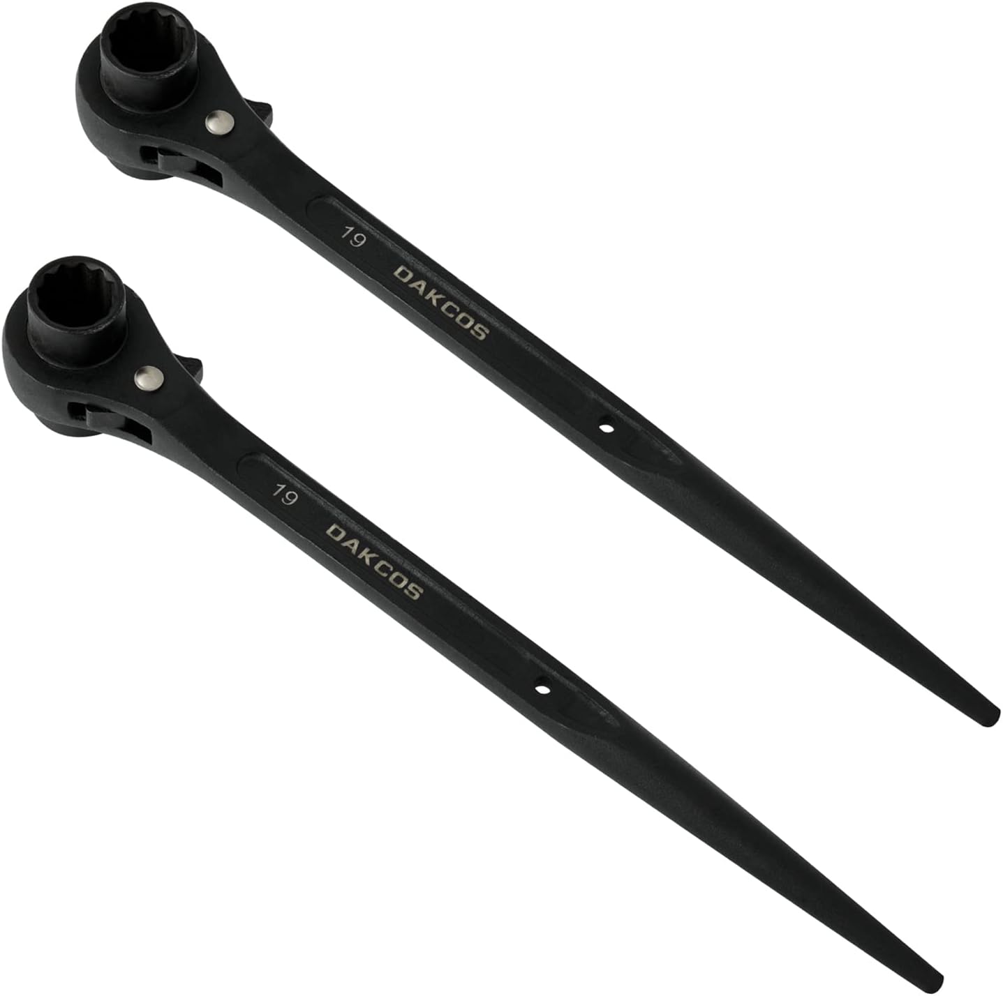 Gerüstschlüssel – 2 Stück – Chrom-vanadium-stahl – Wendbar (rechts/links) – Für Gerüste – 19/22 Mm
